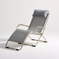 Fauteuil relax pliant aux lignes épurées, coloris gris