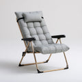 Fauteuil relax pliant aux lignes épurées, coloris gris
