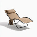 Fauteuil relax pliant aux lignes épurées, coloris gris