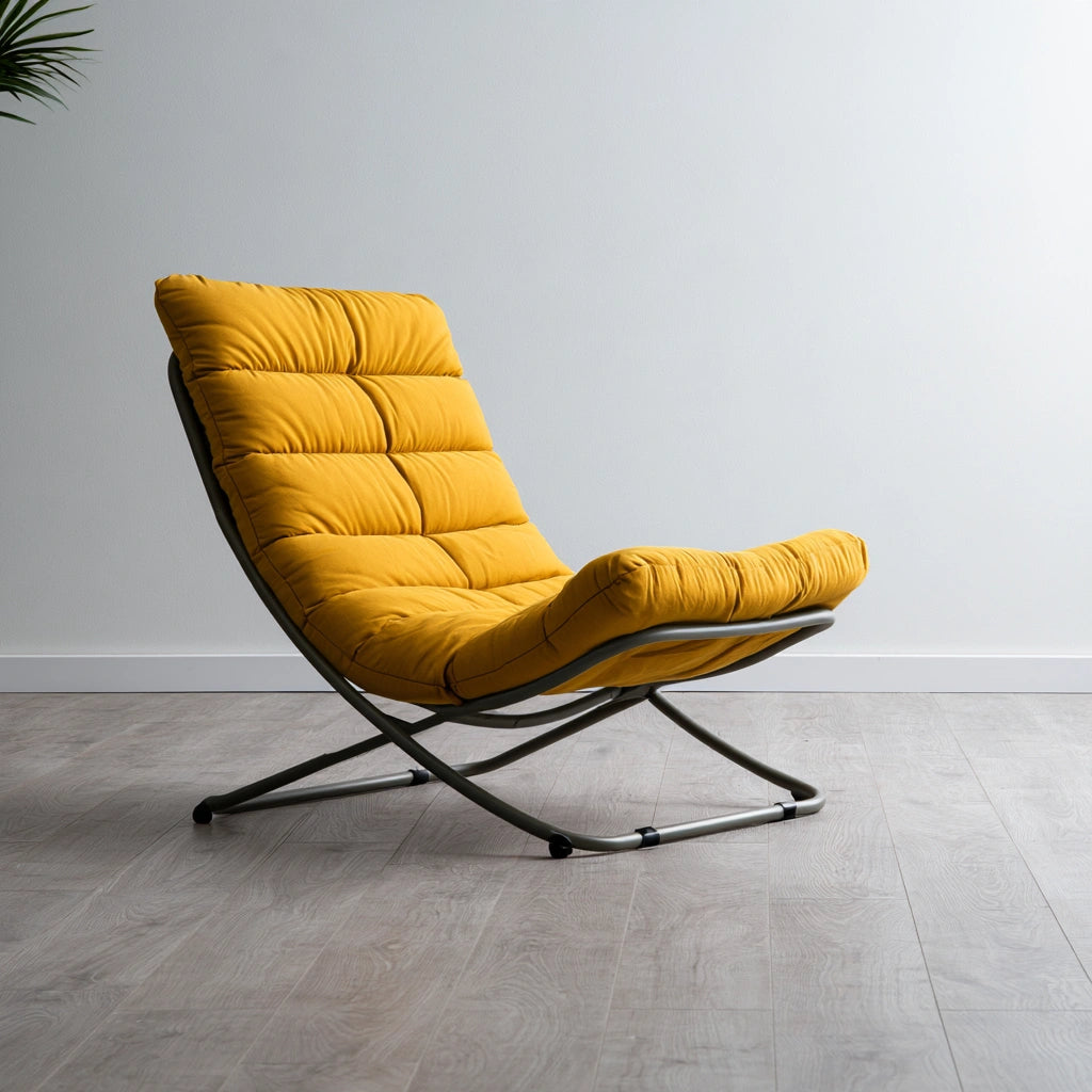 Fauteuil relax pliant aux lignes épurées, coloris gris