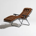 Fauteuil relax pliant aux lignes épurées, coloris gris