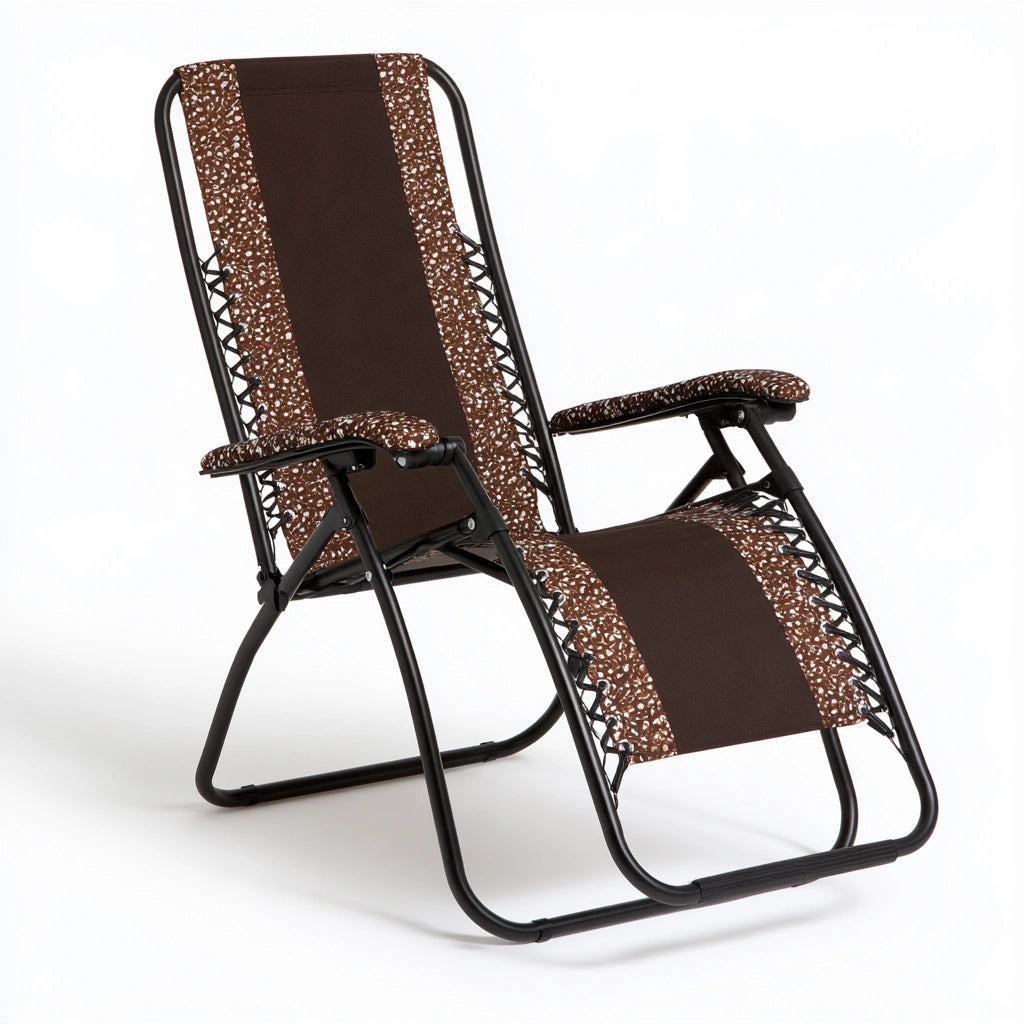Fauteuil relax zéro gravité aux lignes épurées pliant, coloris gris