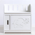 Meuble de rangement en bois, coloris blanc
