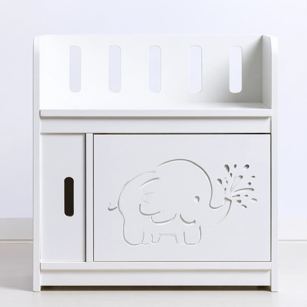 Meuble de rangement en bois, coloris blanc