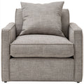 Fauteuil d'appoint aux lignes épurées, coloris gris