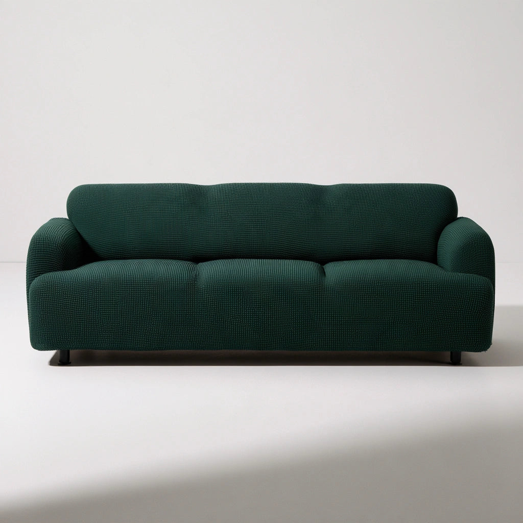 Housse extensible pour siège aux lignes épurées, coloris vert foncé