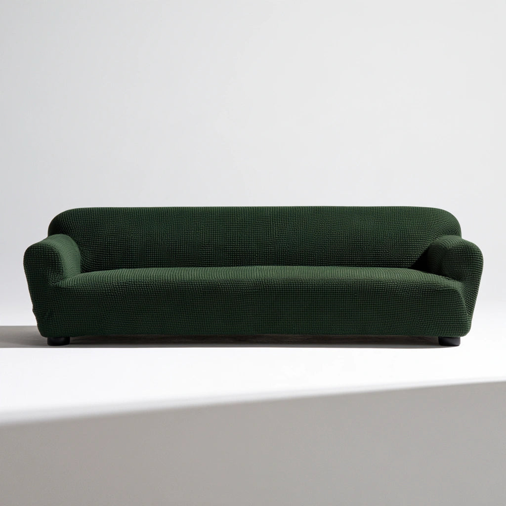 Housse extensible pour siège aux lignes épurées, coloris vert foncé