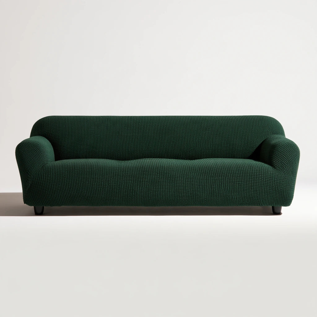 Housse extensible pour siège aux lignes épurées, coloris vert foncé