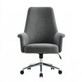 Fauteuil de bureau ergonomique aux lignes épurées à dossier haut, coloris gris